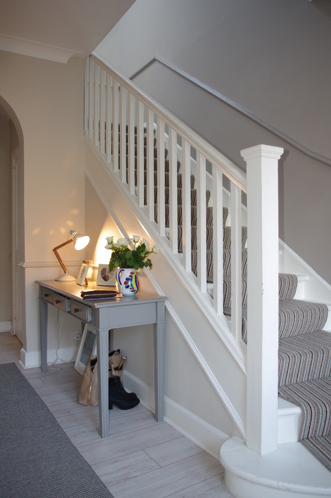 Design ideas for a scandinavian staircase in Other with feature lighting.