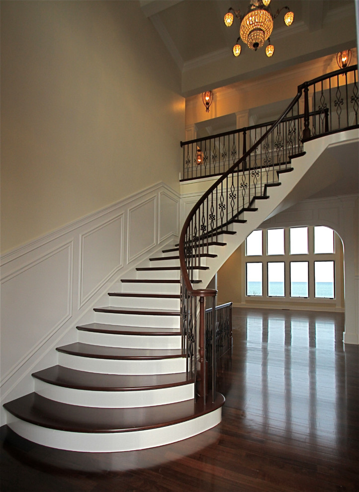 Example of a classic staircase design in Milwaukee