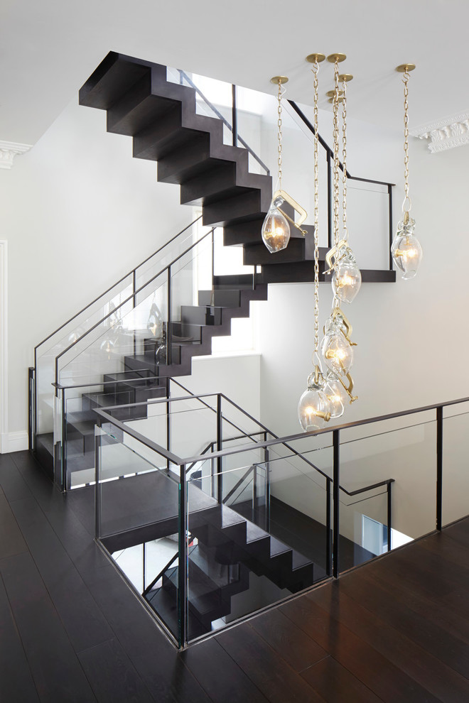 Staircase - contemporary u-shaped staircase idea in London
