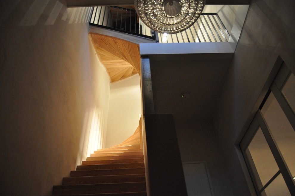 Contemporary staircase in Amsterdam.