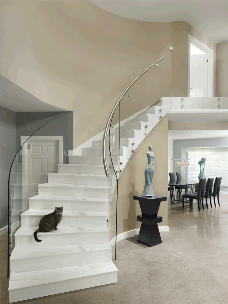 Contemporary staircase in St Louis.