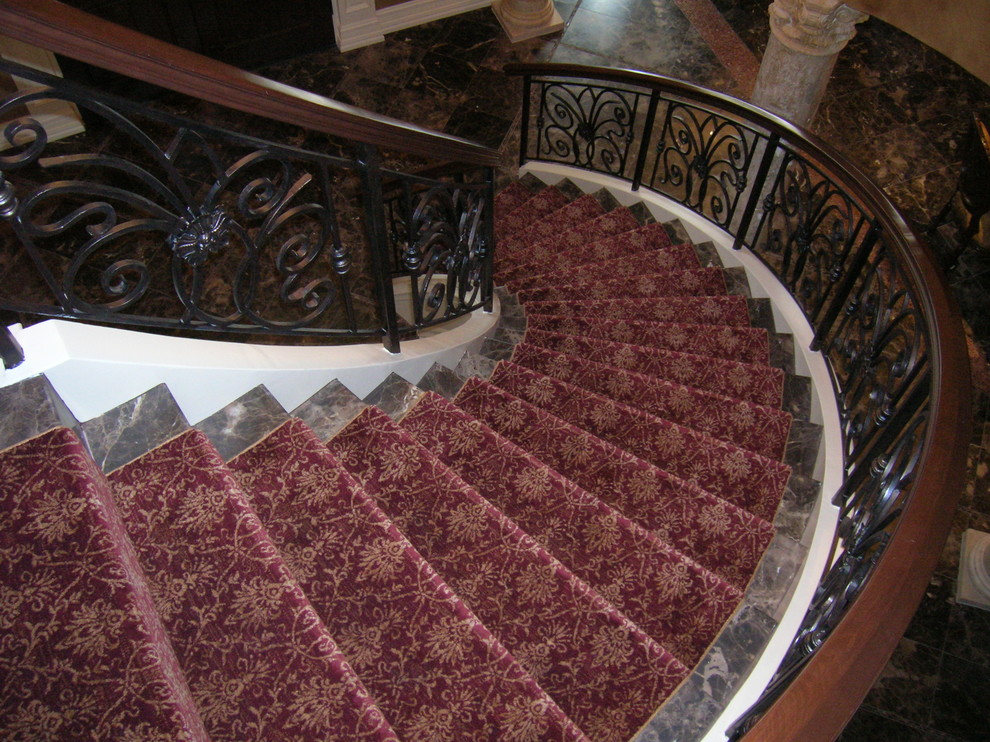 Inspiration for a mediterranean staircase remodel in Milwaukee