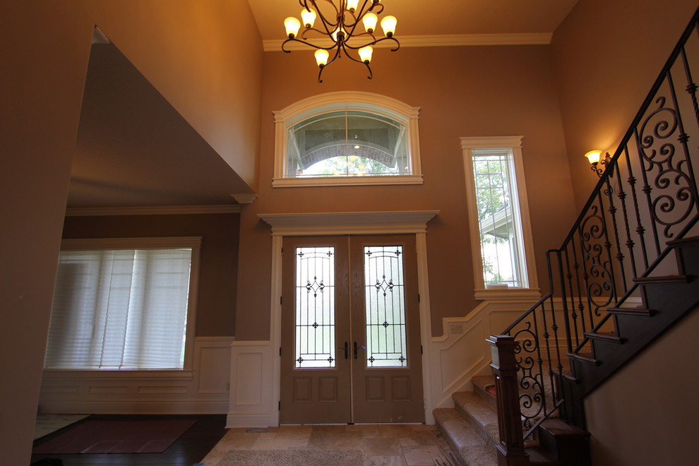 Example of a classic staircase design in Cedar Rapids