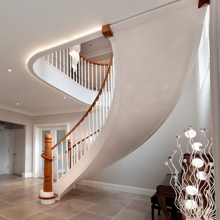 Inspiration for a craftsman staircase remodel in Surrey