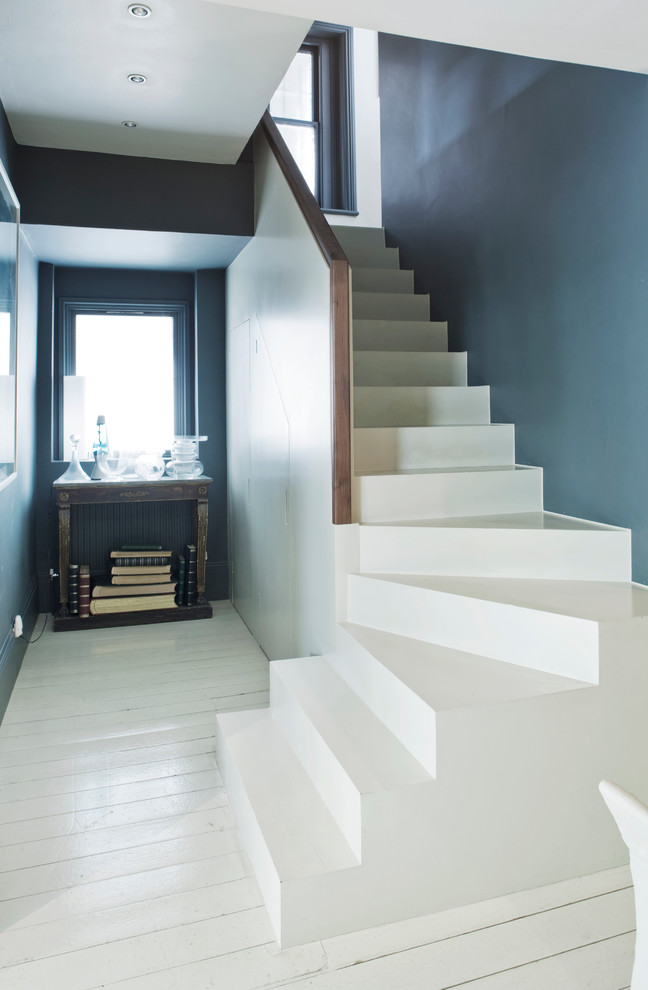 Design ideas for a contemporary l-shaped staircase in Dorset.