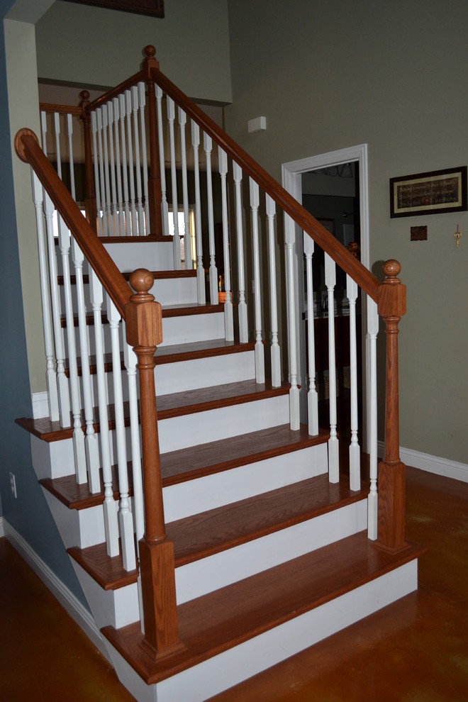 Farmhouse staircase photo in Other