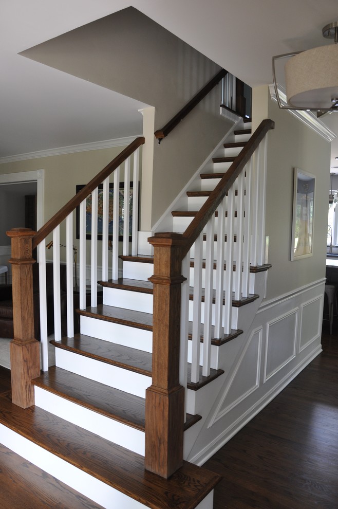 Farmhouse Kitchen Design - Farmhouse - Staircase - Chicago - by Monika ...