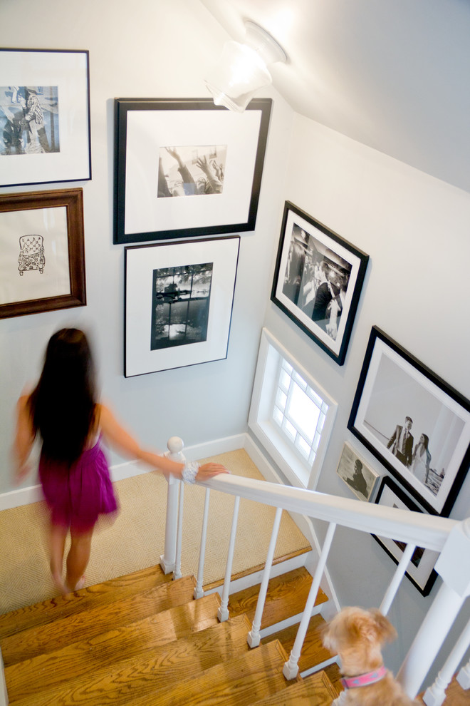 Elegant staircase photo in Portland Maine
