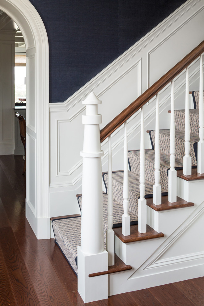 Fireside Traditional Staircase Portland Maine by Thomas & Lord