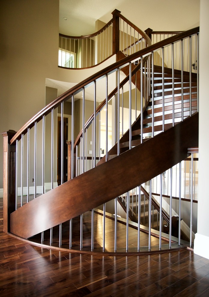 Fluent Maple Open Rise Stair - Traditional - Staircase - Edmonton - by