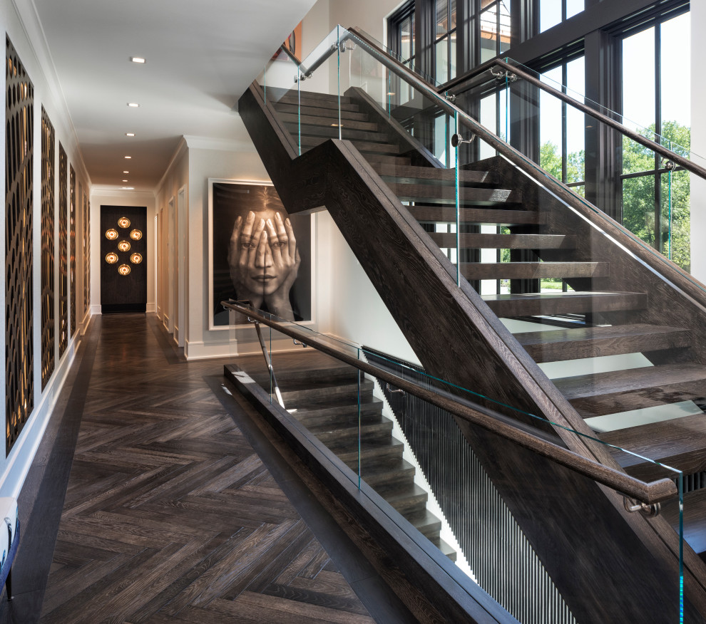 Example of a trendy staircase design in Minneapolis
