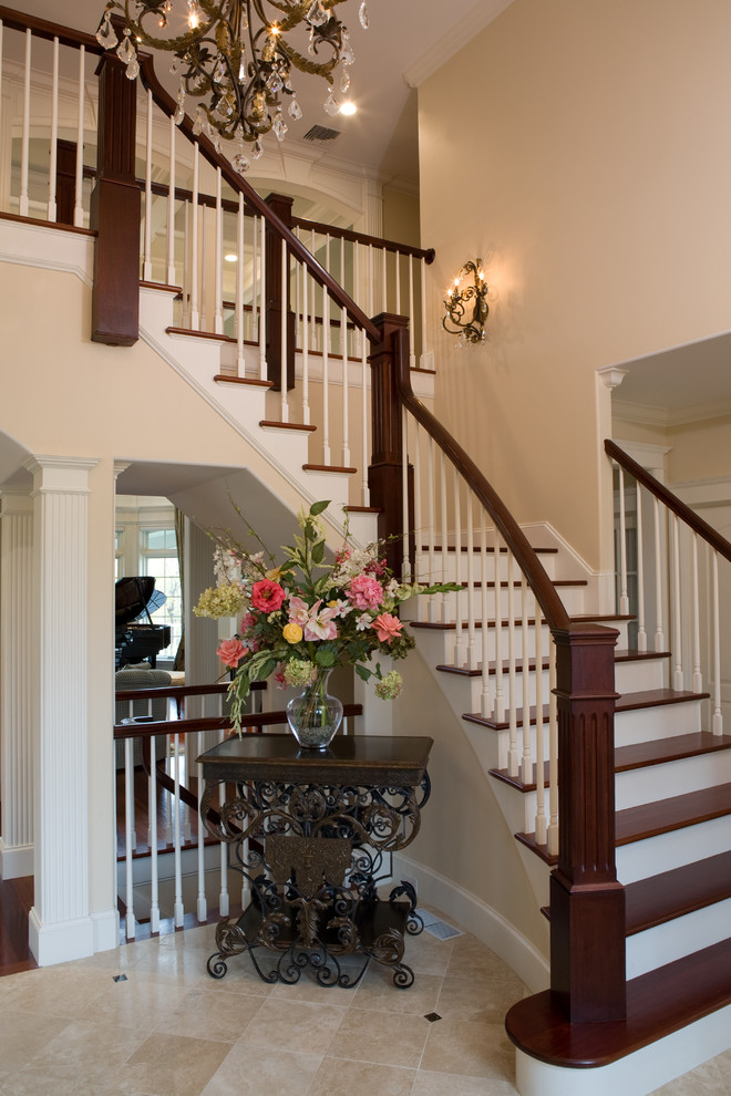 Example of a trendy staircase design in Boston