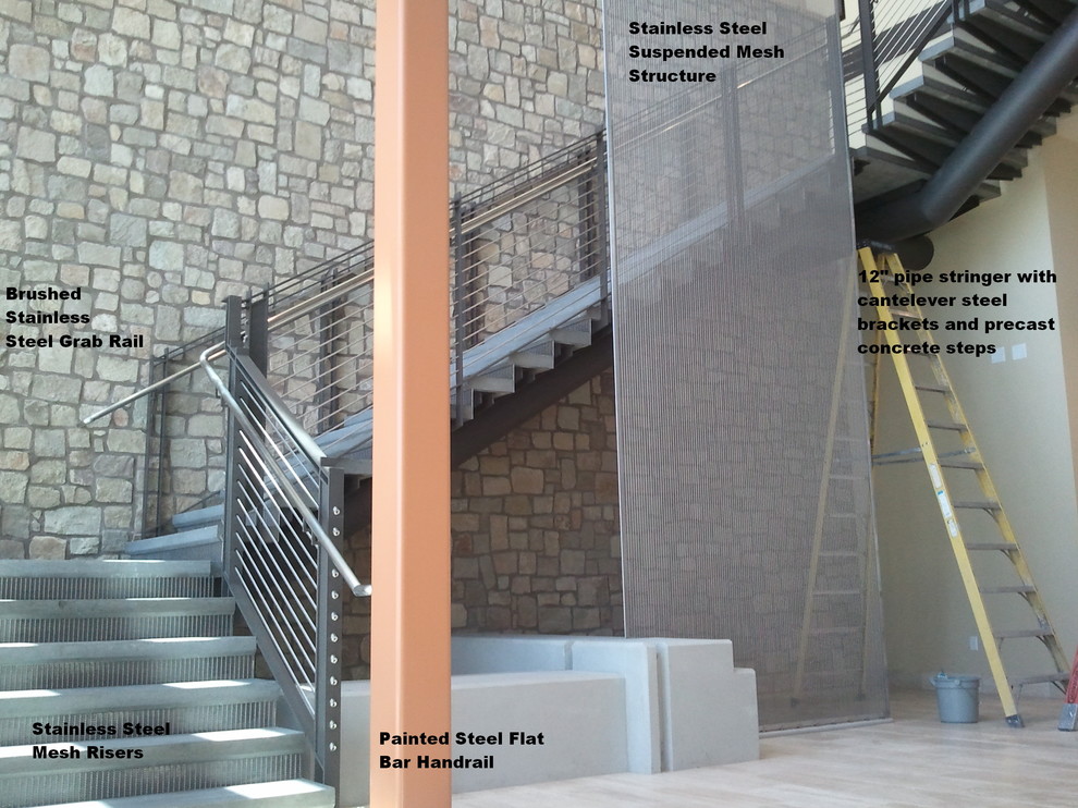Example of a trendy staircase design in Las Vegas
