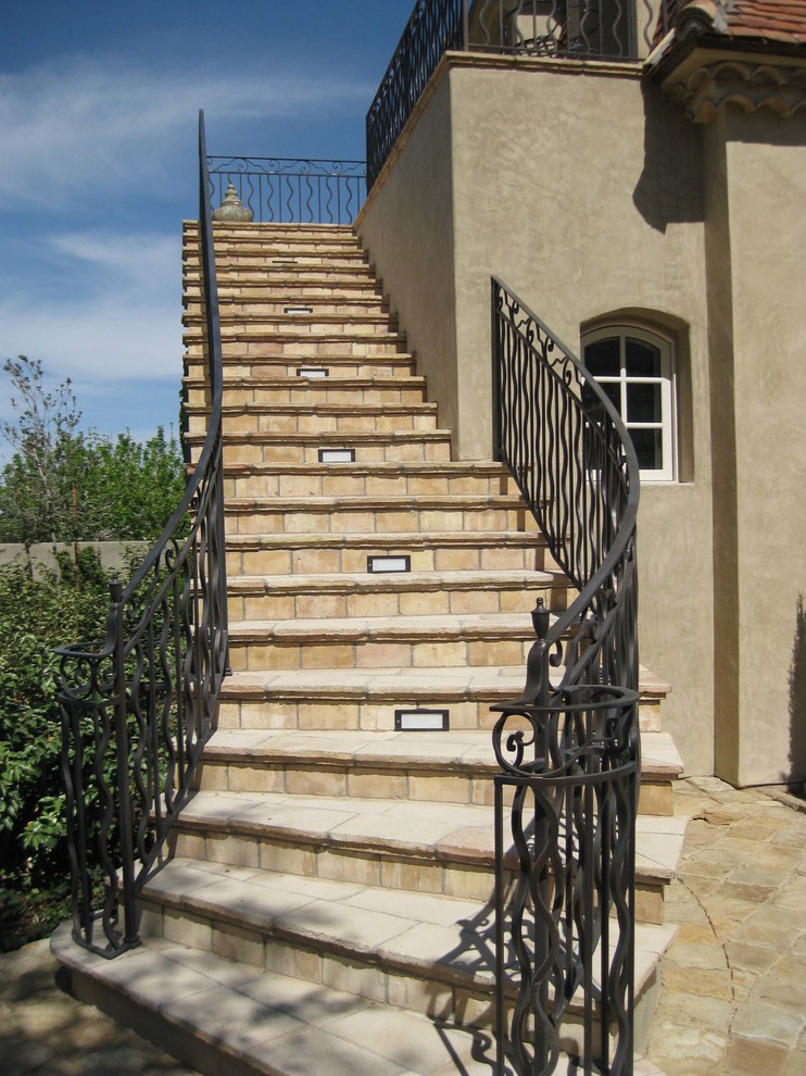 Elegant staircase photo in Orange County