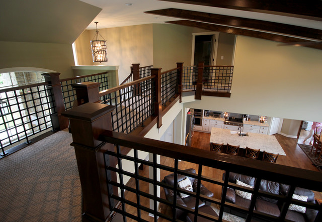 French Country Two story - Rustic - Staircase - Milwaukee - by Greg ...