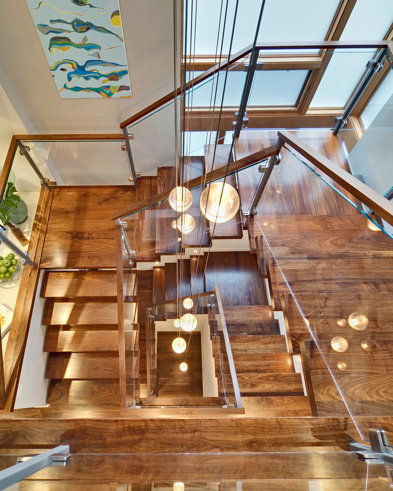 Inspiration for a contemporary staircase in San Francisco.