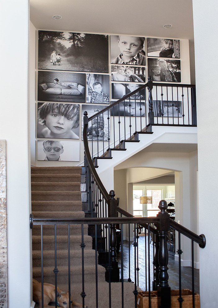 Inspiration for a traditional staircase in Dallas.