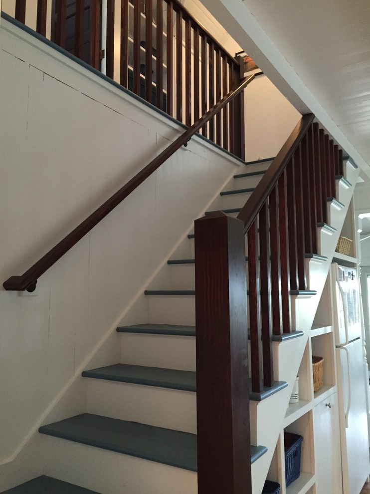 This is an example of a nautical staircase in Boston.