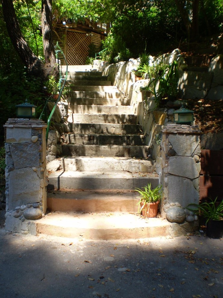 Bild på en tropisk trappa