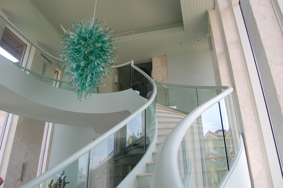 Example of an island style staircase design in Wilmington