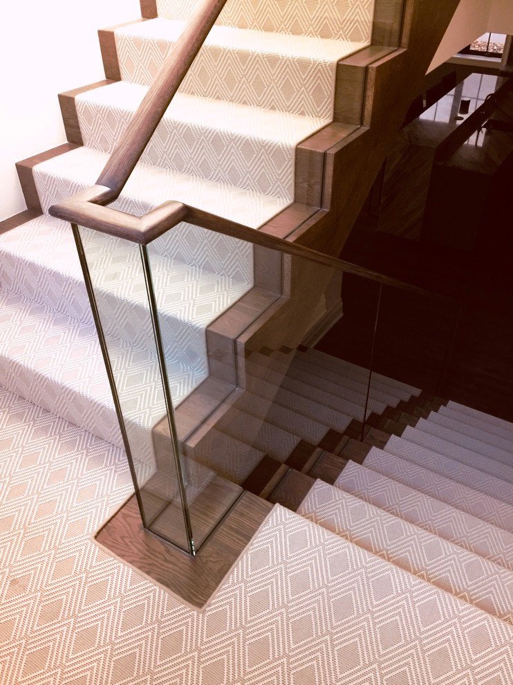 Example of an arts and crafts staircase design in Denver