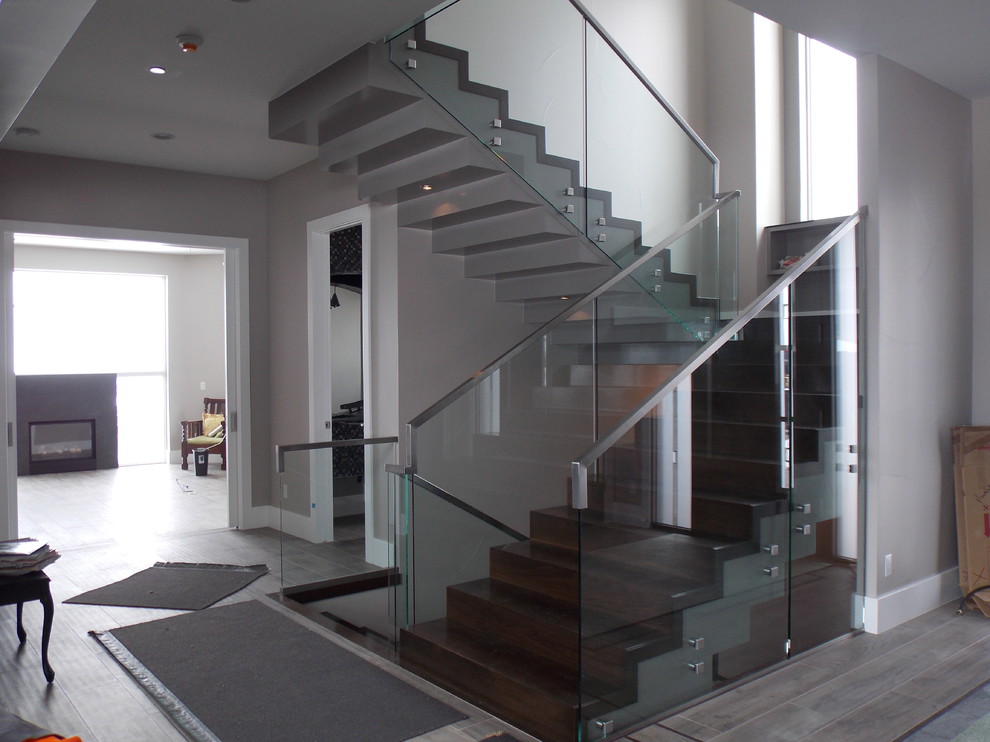 Example of a trendy staircase design in Denver