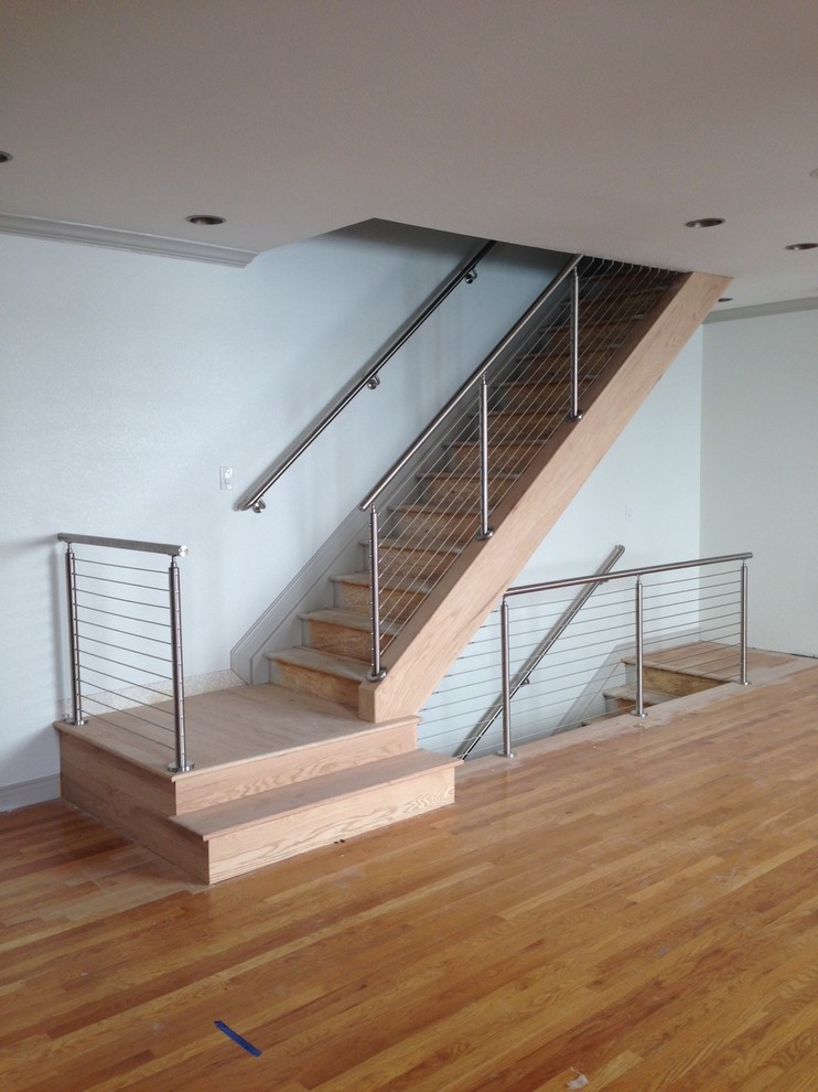 Glass Hand Railing Contemporary Staircase Denver by Denver