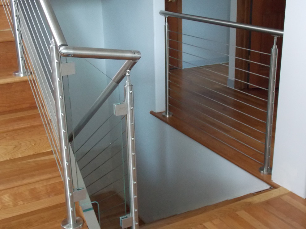 Glass Hand Railing Contemporary Staircase Denver by Denver