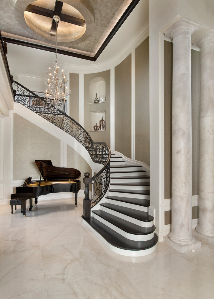 This is an example of an expansive classic staircase in Miami.
