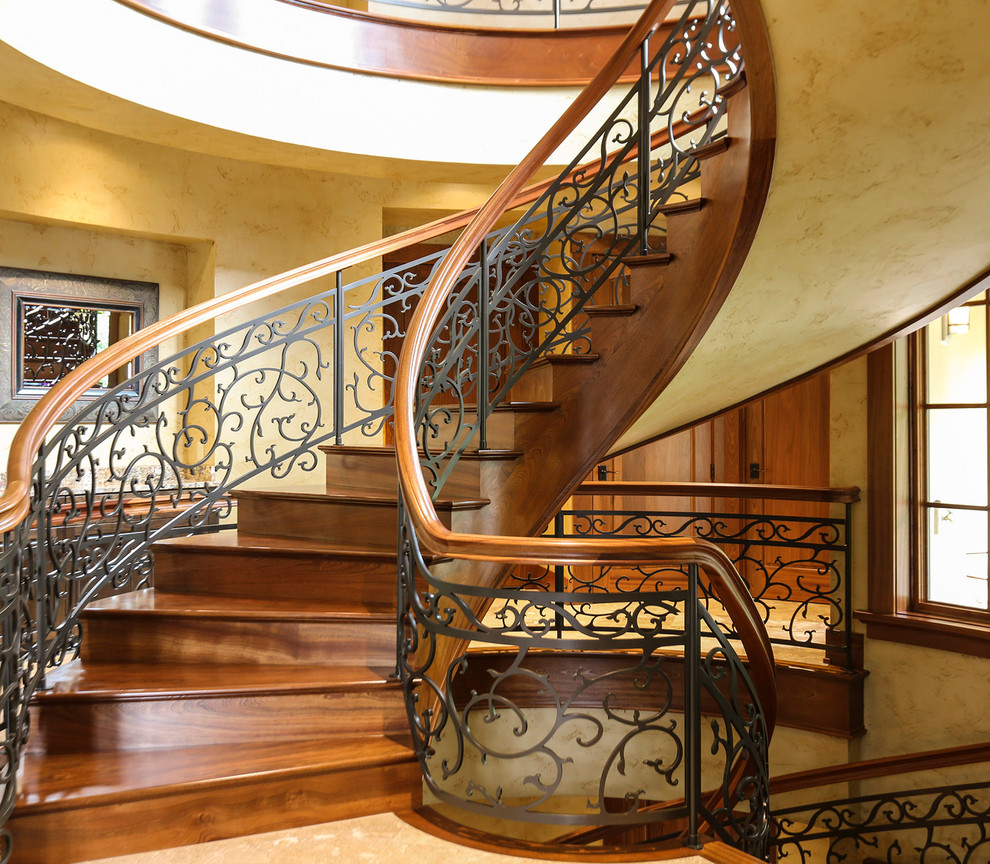 Inspiration for a mediterranean staircase remodel in Portland