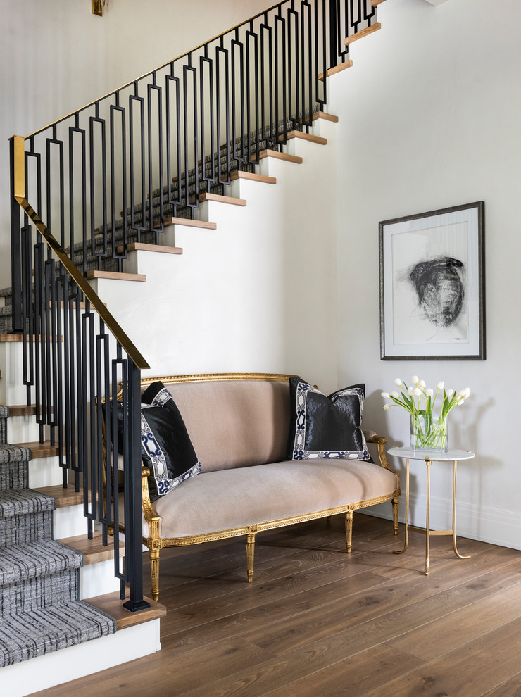 Staircase - transitional staircase idea in Houston