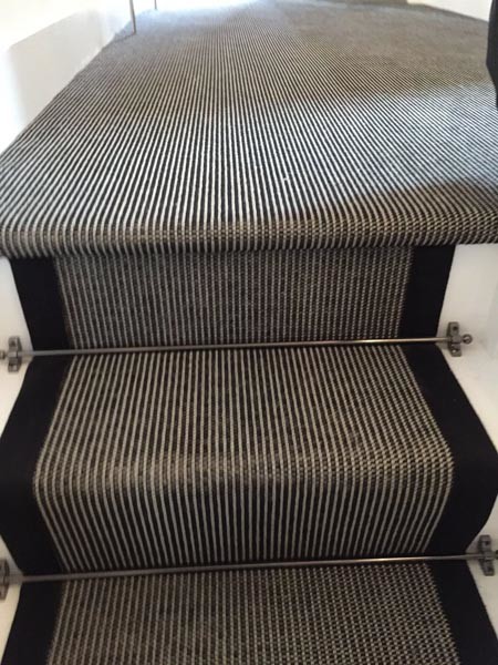 Grey Striped Carpet to Stairs in North London - Fusion - Staircase - London  - by The Flooring Group Ltd | Houzz