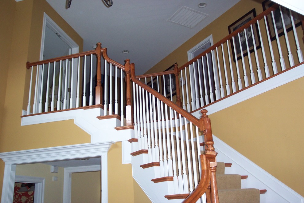 This is an example of a classic staircase in Cincinnati.