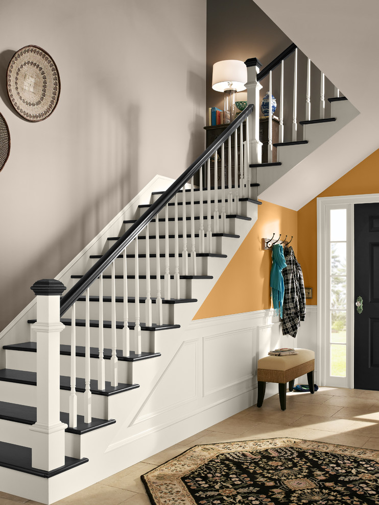 Hallway Contemporary Staircase Orange County by BEHR® Houzz