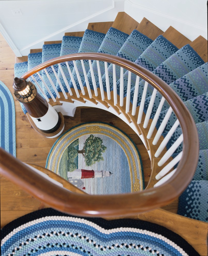 Example of a beach style staircase design in New York