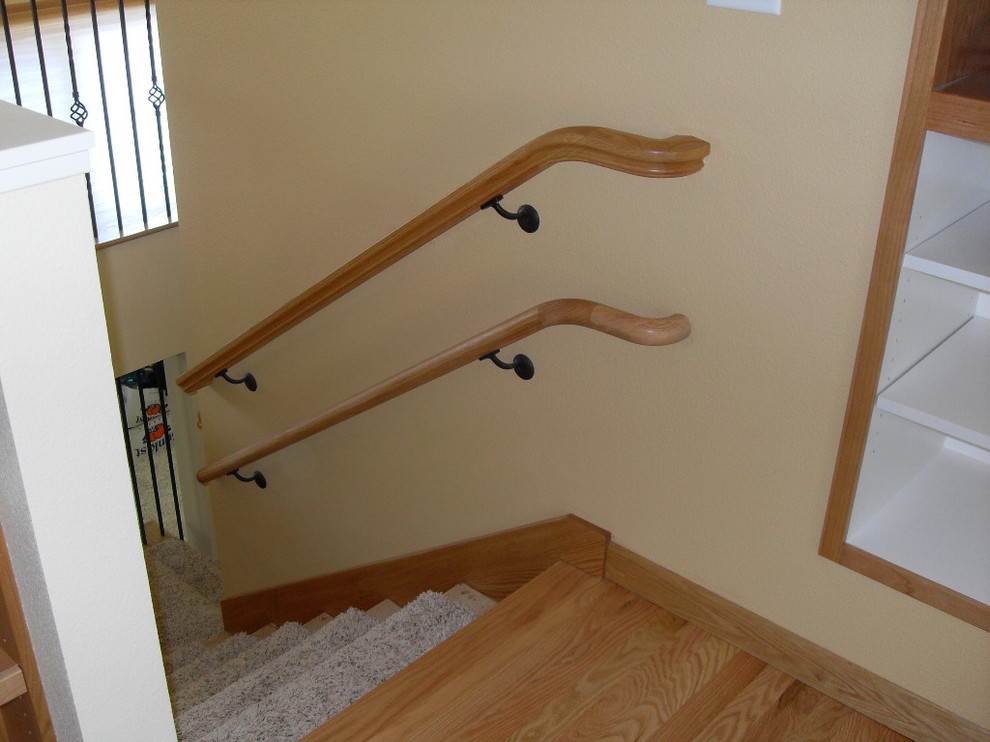 Inspiration for a modern staircase remodel in Portland