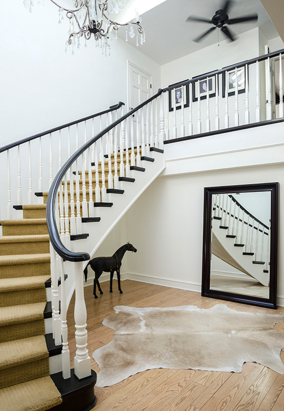 Example of a classic staircase design in Los Angeles