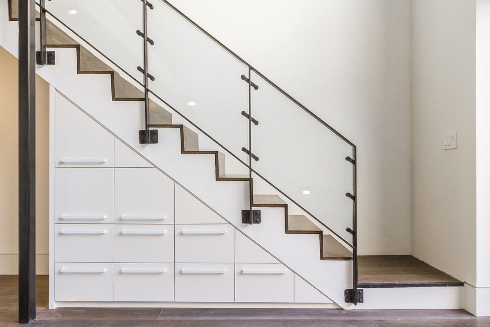 Hidden Under Stair Storage Contemporary Staircase New York by