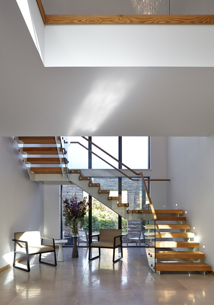 Design ideas for a contemporary staircase in Surrey.