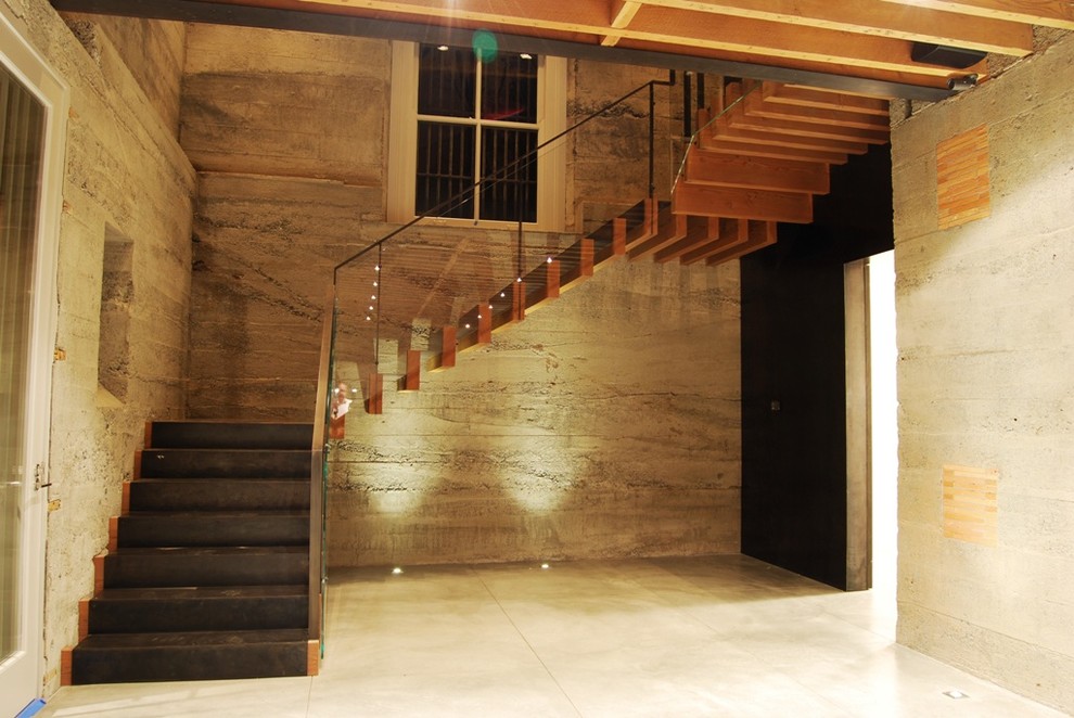 Design ideas for a large industrial staircase in Seattle.