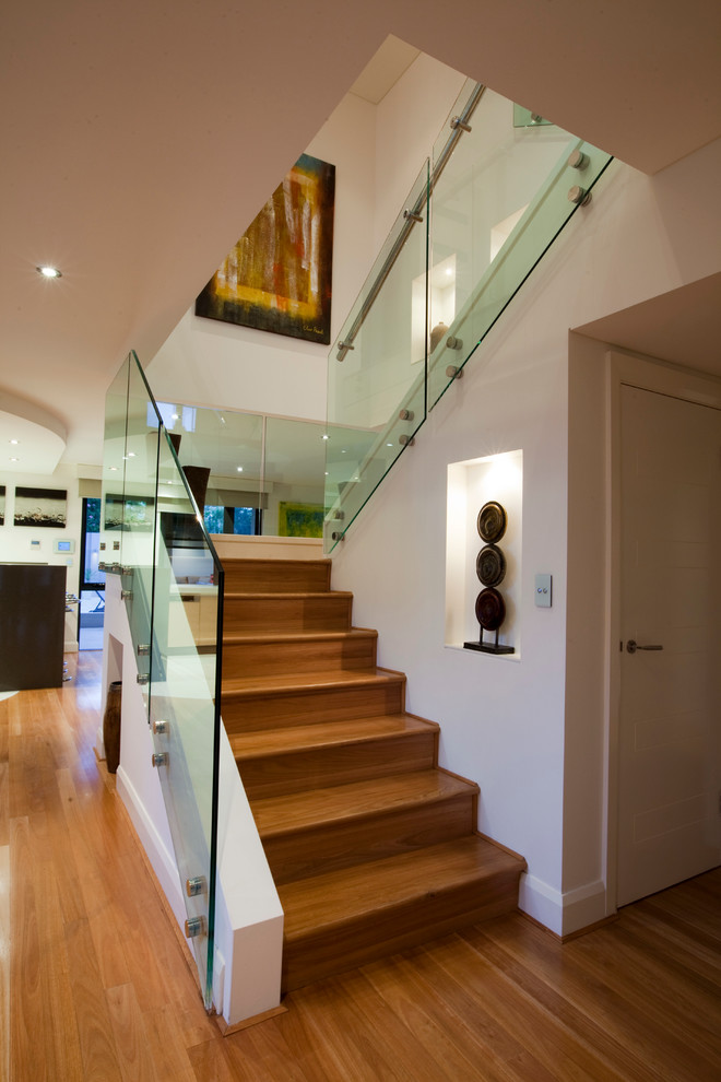 Inspiration for a transitional staircase remodel in Perth