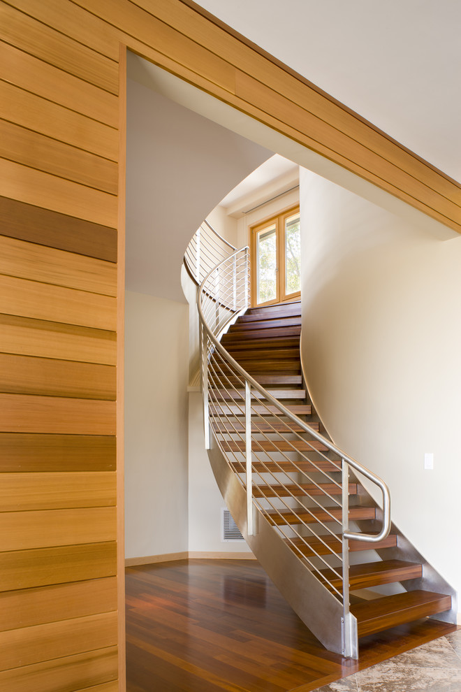This is an example of a contemporary staircase in Providence.