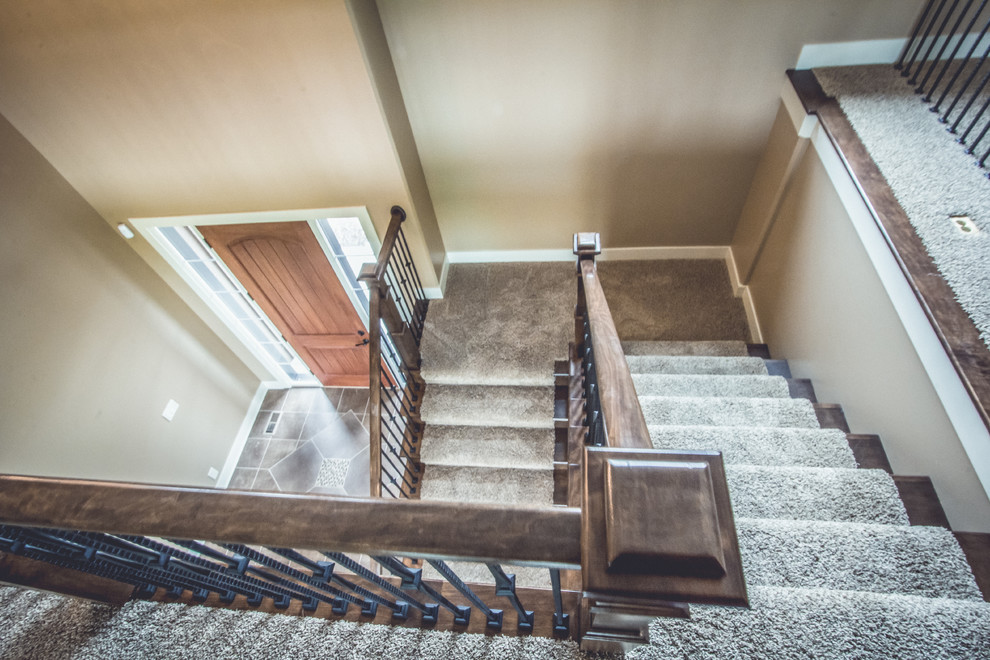 Example of a classic staircase design in Omaha