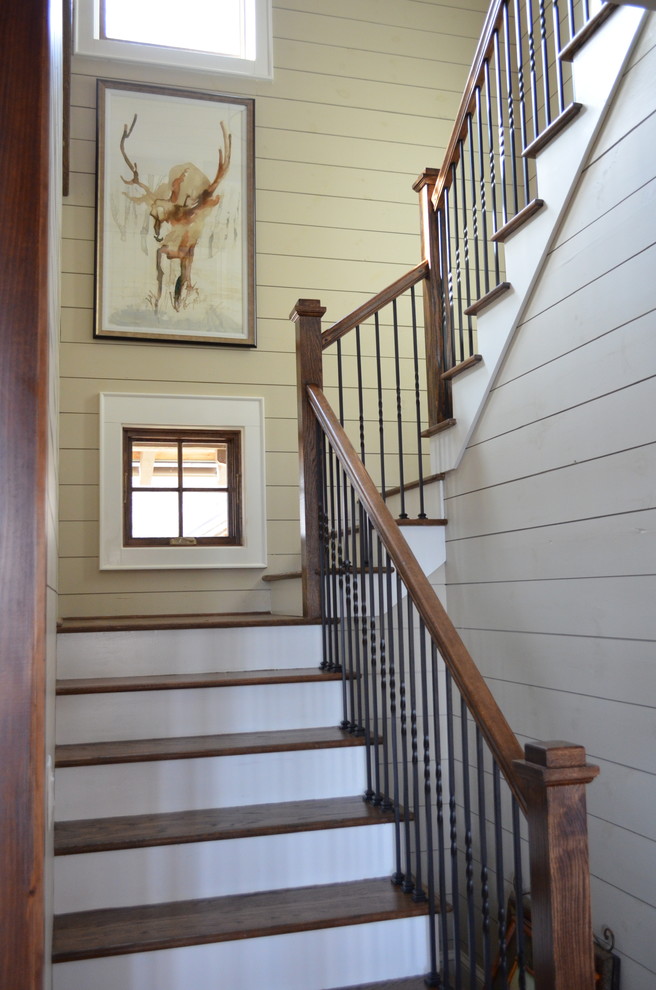 Exemple d'un escalier craftsman.
