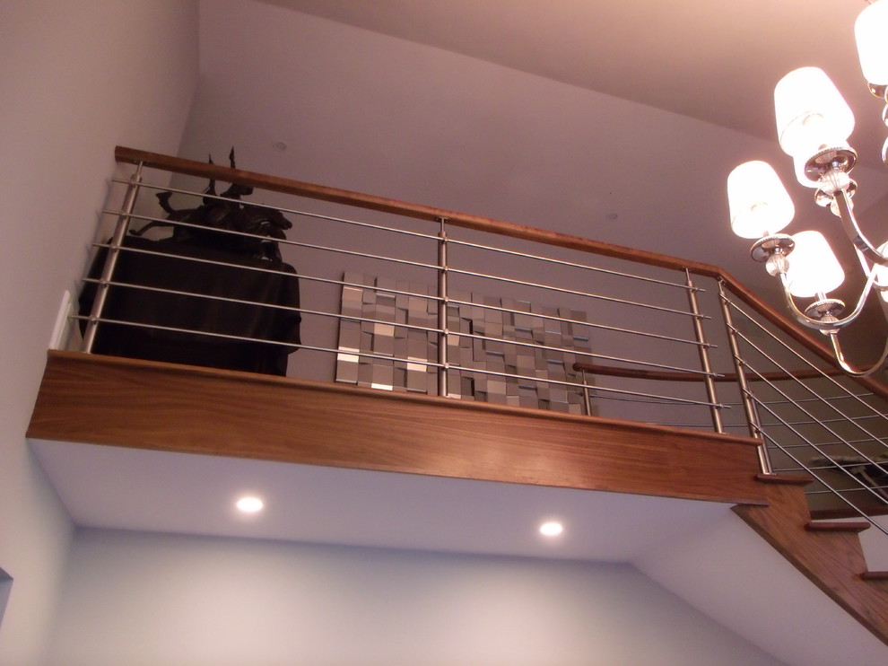 Inspiration for a modern staircase remodel in Ottawa