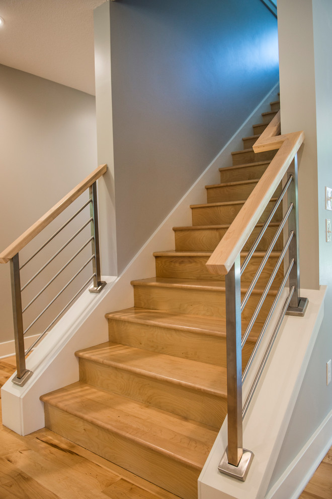 Horizontal Stainless Steel Railing Industrial Staircase Kansas