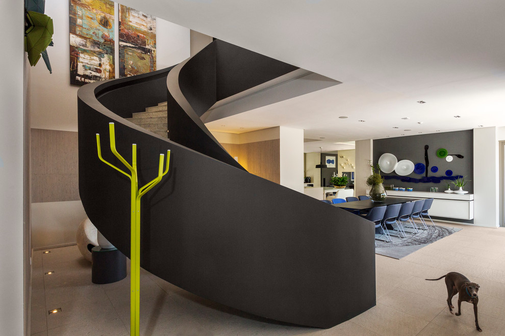 Contemporary curved staircase in Other.