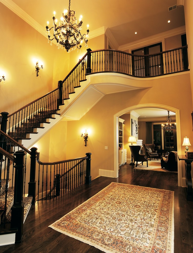 Traditional staircase in Nashville.