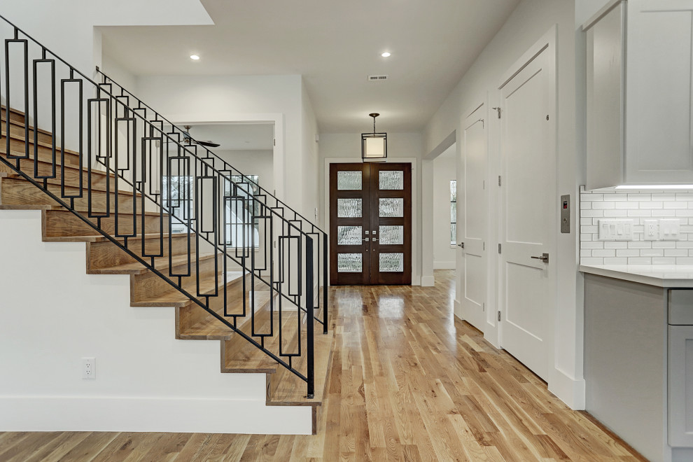 Inspiration for a contemporary staircase remodel in Houston