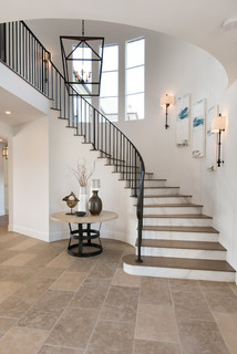 Fotos de escaleras | Diseños de escaleras con contrahuellas de mármol - may  2023 | Houzz ES